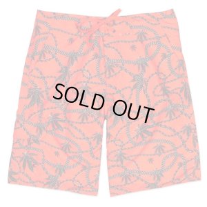 画像1: 【CROOKS&CASTLES】 CHAINLEAF BOARD SHORT (RED)