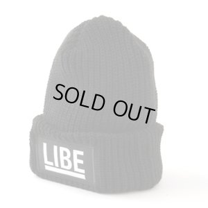 画像1: 【LIBE BRAND】 BIG LOGO KNIT CAP (BLK)