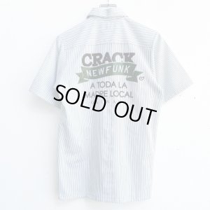 画像2: 【CRACKLIMB】 FLAG WORK SHIRT (WHT/GRN)