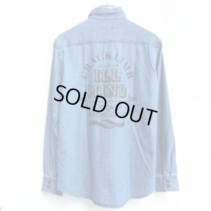 画像2: 【CRACKLIMB】 ILL MIND DENIM SHIRT (LIGHT INDIGO)