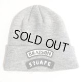 【SQUARE】 BRATSON×SQAR COLLABO KNIT CAP "LOGO DESIGN" (GRAY)