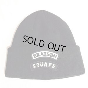 画像1: 【SQUARE】 BRATSON×SQAR COLLABO KNIT CAP "LOGO DESIGN"