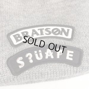 画像2: 【SQUARE】 BRATSON×SQAR COLLABO KNIT CAP "LOGO DESIGN" (GRAY)