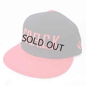 画像1: 【CRACKLIMB】 CRACK SNAPBACK CAP (BLACK×RED)