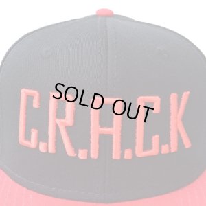 画像2: 【CRACKLIMB】 CRACK SNAPBACK CAP (BLACK×RED)