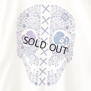 画像3: 【CRACKLIMB】PAISLEY SKULL TEE (WHITE)