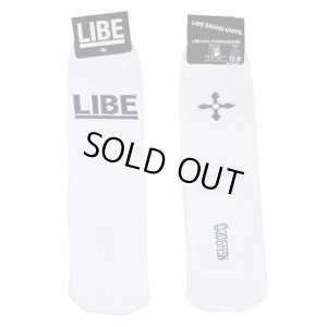 画像1: 【LIBE BRAND】BIG LOGO SOX (WHITE)