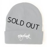 【NEWFUNK】NF CURSIVE KNIT CAP (BLACK)