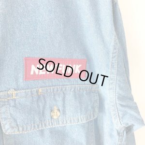 画像4: 【NEWFUNK】BOX LOGO DENIM SHIRT (LIGHT INDIGO)