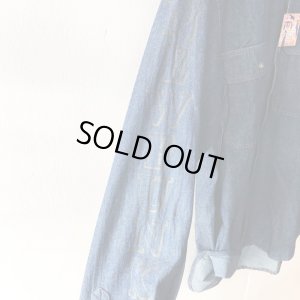 画像4: 【NEWFUNK】BOX LOGO DENIM SHIRT (INDIGO)