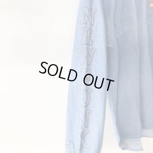 画像5: 【NEWFUNK】BOX LOGO DENIM SHIRT (LIGHT INDIGO)