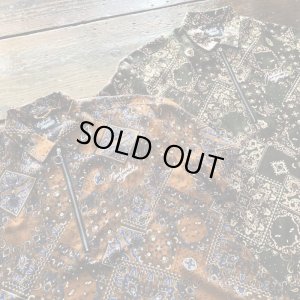 画像7: 【NEWFUNK】PAISLEY HALF ZIP SHIRT (BROWN)