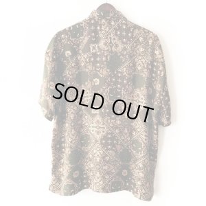 画像2: 【NEWFUNK】PAISLEY HALF ZIP SHIRT (GREEN)