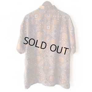 画像2: 【NEWFUNK】PAISLEY HALF ZIP SHIRT (BROWN)