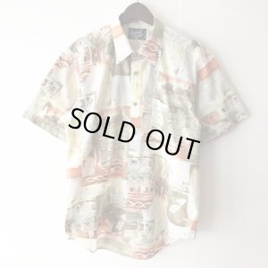 画像1: Pattern Shirt / Water Channel / size: L