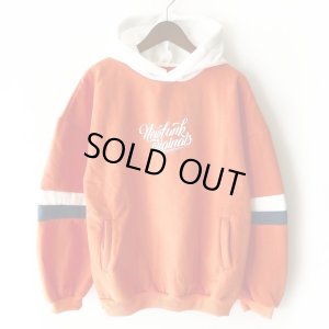 画像1: 【NEWFUNK】TWO LINE HOODIE (ORANGE)