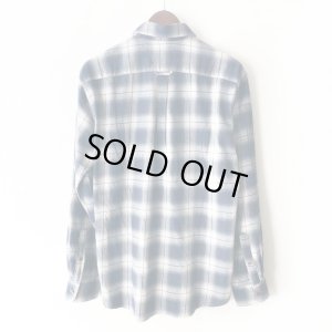 画像2: 【NEWFUNK】PAISLEY LINE OVERCHECK SHIRT (NAVY)