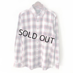 画像1: 【NEWFUNK】PAISLEY LINE OVERCHECK SHIRT (RED)