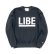 画像1: 【LIBE BRAND】BIG LOGO CREW SWEAT (BLACK) (1)