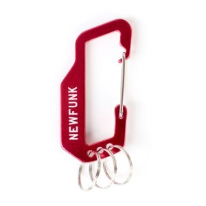 画像1: 【NEWFUNK】Carabiner Keychain (Red)
