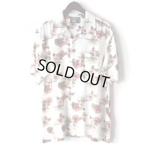 画像1: Pattern Shirt / Flower White / size: XL