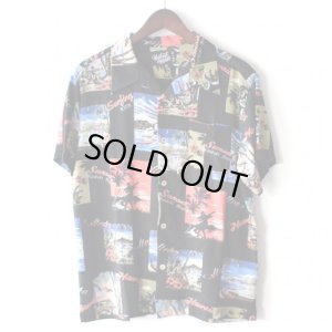 画像1: Pattern Shirt / Sunset Black / size: L