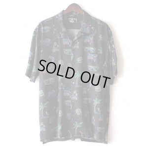 画像1: Pattern Shirt / Neon Black / size: XL