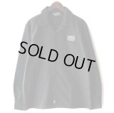 【NEWFUNK】AMKZTAG OPEN COLLAR LONG SLEEVE SHIRT (Black)