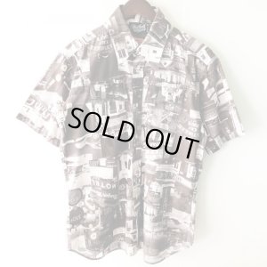 画像1: Pattern Shirt / Gray American / size: L