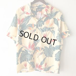 画像1: Pattern Shirt / Yellow Leaf / size: L