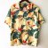 画像1: Pattern Shirt / Yellow Leaf / size: L (1)