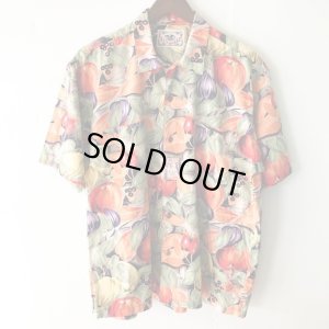 画像1: Pattern Shirt / Orange Fruit / size: L