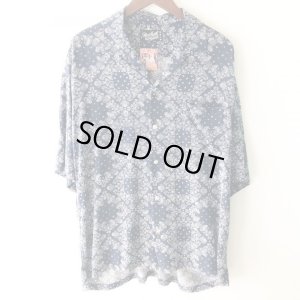 画像1: Pattern Shirt / Navy Paisley / size: XL