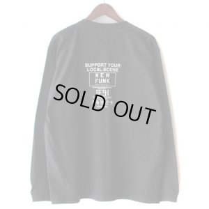 画像2: 【LIBE BRAND × NEWFUNK】UPSIDEDOWN BIG LOGO LONG SLEEVE SHIRT (Bk/White)