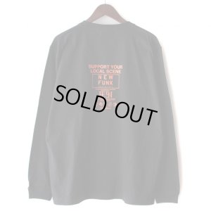 画像2: 【LIBE BRAND × NEWFUNK】UPSIDEDOWN BIG LOGO LONG SLEEVE SHIRT (Bk/Orange)