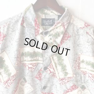 画像1: Pattern Shirt / Letter / size: XL