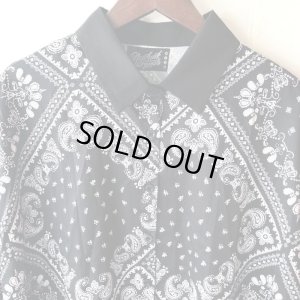 画像1: Pattern Shirt / Black paiz / size: 2XL