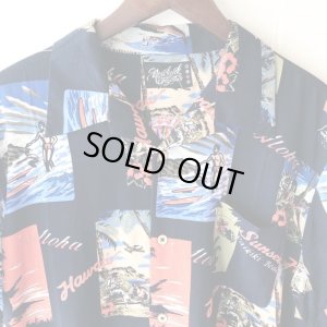 画像1: Pattern Shirt / Black Photo / size: XL