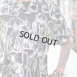 画像6: 【Ryukyu Pride Wear】Open Collar Shirt (Black)