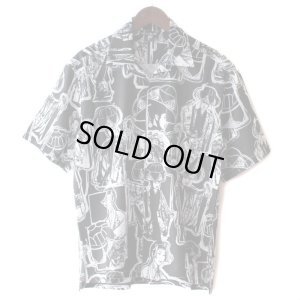 画像1: 【Ryukyu Pride Wear】Open Collar Shirt (Black)