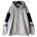 画像1: 【NEWFUNK】LINE ZIP HOODIE (Gray) (1)