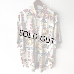 画像1: Pattern Shirt / size: XL