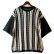 画像1: Jacquard Summer Knit Short Sleeve Shirt (Black) (1)