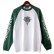 画像1: 【NEWFUNK】Roughing Raglan Long Sleeve Shirt (Grn/Wht) (1)