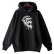 画像1: 【NEWFUNK × DAM ONE】CRACK HOODIE (Black) (1)