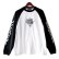 画像1: 【NEWFUNK】Roughing Raglan Long Sleeve Shirt (Blk/Wht) (1)