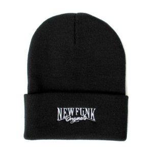 画像1: 【NEWFUNK】NFO KNIT CAP (Black)