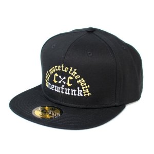 画像1: 【NEWFUNK】BROWN SNAPBACK CAP (Black)