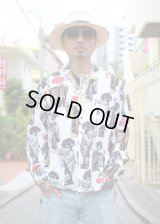 【Ryukyu Pride Wear】Open Collar Long Sleeve Shirt -琉球舞踊-