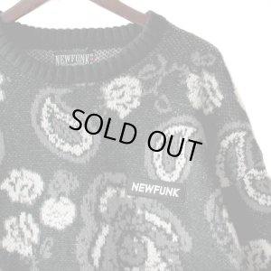 画像3: 【NEWFUNK】PAISLEY CREW NECK KNIT (Black)